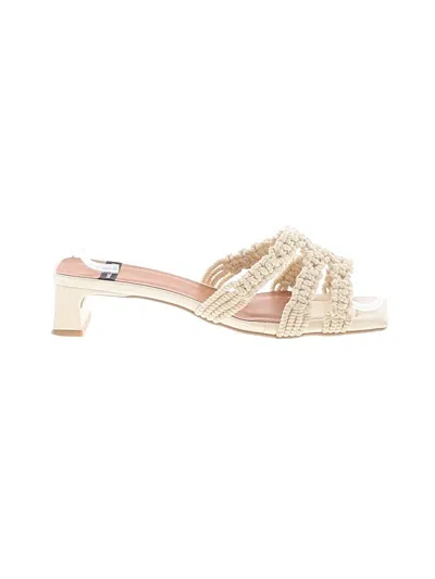 Pre-owned Angel Alarcon Sandals In Ivory