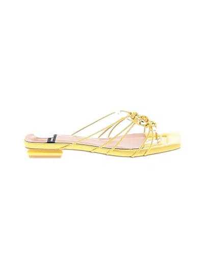 Pre-owned Angel Alarcon Sandals In Yellow