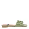 Angel Alarcon Leather Sandals In Green