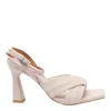Angel Alarcon 90mm Leather Sandals In White