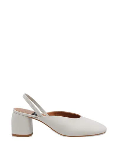 Angel Alarcon Slingback Round Toe Pump In White