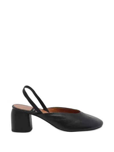 Angel Alarcon Slingback Round-toe Pumps In Black