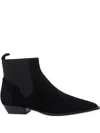 Angel Alarcon Suede Pointed-toe Boots In Black