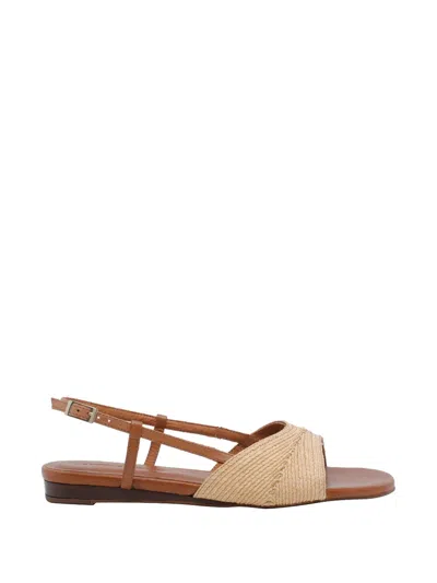 Angel Alarcon Woven-strap Buckle-fastening Sandals In Brown