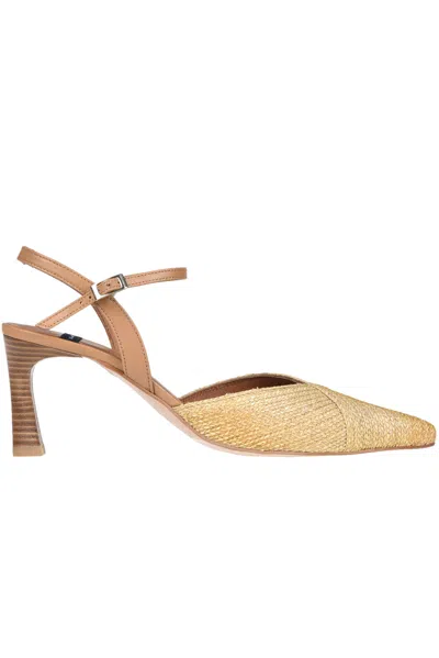 Angel Alarson Raffia Slingback Pumps In Sand