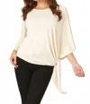 Angel Apparel Asymmetrical Tunic Top In Cream In Neutral