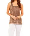 Angel Apparel Bleach Bra-friendly Tank Top In Orange In Brown