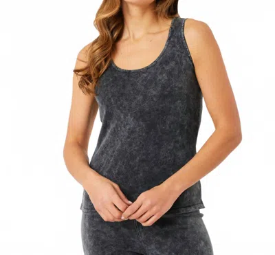 Angel Apparel Bra-friendly Tank In Charcoal In Black