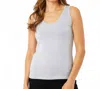 Angel Apparel Bra-friendly Tank In Light Gray In Multi