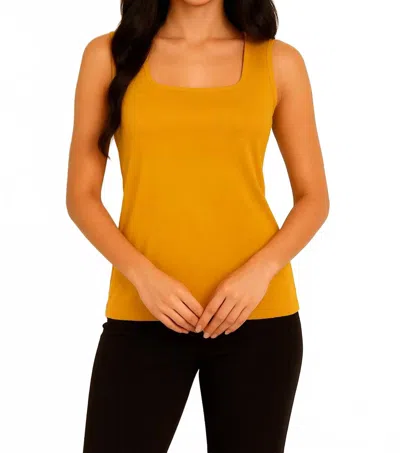 Angel Apparel Bra Friendly Tank In Mustard In Blue