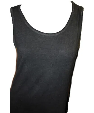 Angel Apparel Bra-friendly Tank Top In Charcoal In Grey