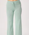 Angel Apparel Drawstring Lounge Pant In Pine In Blue
