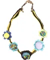 Angel Apparel Embroidery Handmade Necklace In Bluemulti (a/s) In Multi