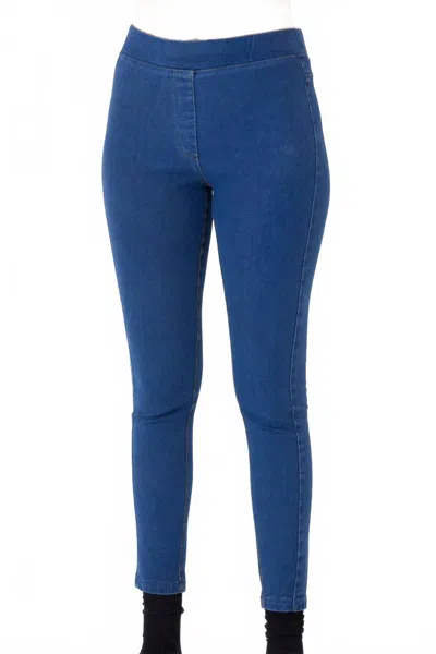 Angel Apparel High Rise Jegging In Denim In Blue