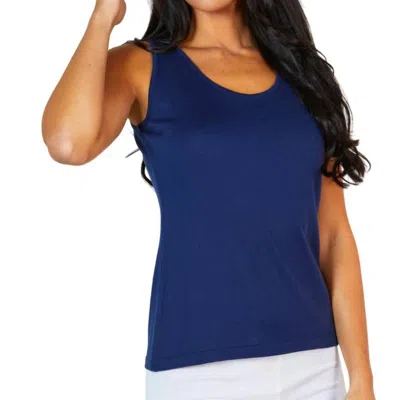 Angel Apparel Knit Tank In Navy In Blue