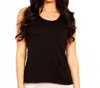 Angel Apparel Knit Tank Top In Black In Multi