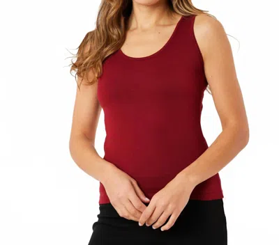 Angel Apparel Knit Tank Top In Wine In Red