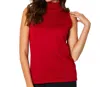 Angel Apparel Mock Neck Tank In Rouge In Multi