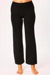 Angel Apparel Pull On Wide Leg Pant In Black In Black