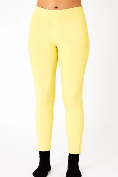 Angel Apparel Pull-on Jeggings In Yellow