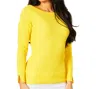 ANGEL APPAREL RIBBED CREW NECK TOP IN LEMON