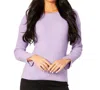 ANGEL APPAREL RIBBED CREW NECK TOP IN LILAC