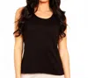 Angel Apparel Bra-friendly Tank Top In Black In Black
