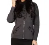 ANGEL APPAREL SORI ZIP-UP HOODIE CARDIGAN IN BLACK