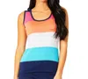 ANGEL APPAREL STRIPE TANK TOP IN SORBET