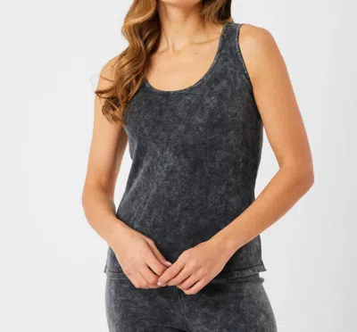 Angel Apparel Tank Top In Charcoal In Pink