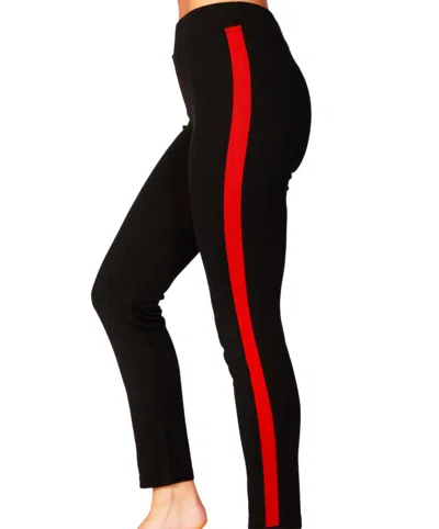 Angel Apparel Track Pant In Blackred