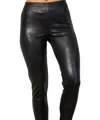 Angel Apparel Vegan Leather Pant In Black In Black