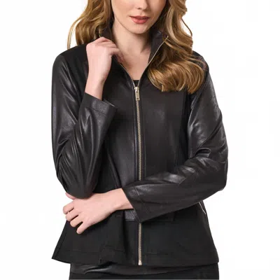 Angel Apparel Vegan Leather Suede Jacket In Black