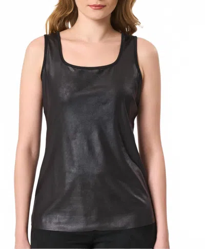 Angel Apparel Vegan Leather Tank Top In Black