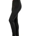 Angel Apparel Vegan Leather/suede Pant In Black In Black