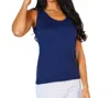 Angel Apparel Viscose Tank In Navy In Blue