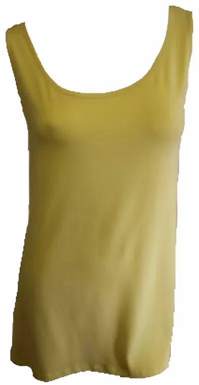 Angel Apparel Women's Long Tunic Tank Top In Yellow In Green