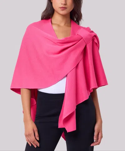 Angel Apparel Women's Pull Thru Shawl In Petal In Yellow