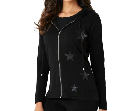 Angel Apparel Zip Star Jacket In Black