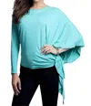 Angel Asymmetrical Tunic Top In Mint In Multi