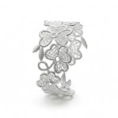 Angel Barocco Women's Lace Stylish Bangle - Silver