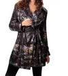 ANGEL BELTED TRENCH RAIN JACKET IN BLACK MULTI