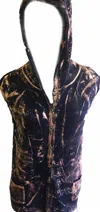 Angel Bleach Snap-front Hoodie Vest In Denim In Multi