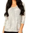 Angel Bleach V-neck Pocket Tunic In Marble (a/s) In Silver