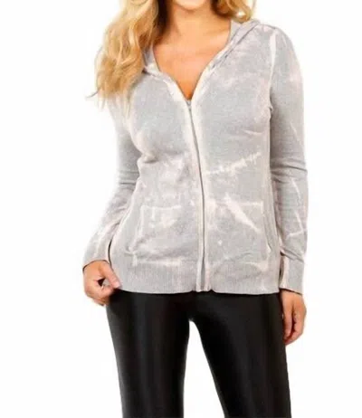 Angel Bleach Zip-front Hoodie In Marble In Silver