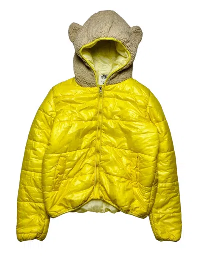 Pre-owned Angel Blue X Hysteric Glamour 2000s Hello Kitty - 3d Ear Hoodie Puffer Jacket In Yellow