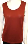 Angel Bra-friendly Knit Tank Top In Rust In Red