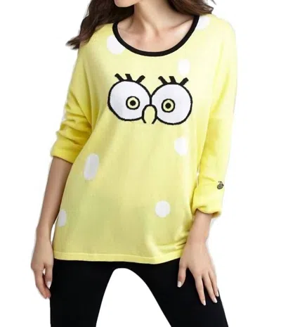 Angel Cartoon Graphic Sweater In Yellow/white