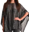 ANGEL COLOR CUT-OUT PONCHO IN BLACK