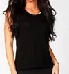 Angel Crew Neck Tank In Black Multi In Black